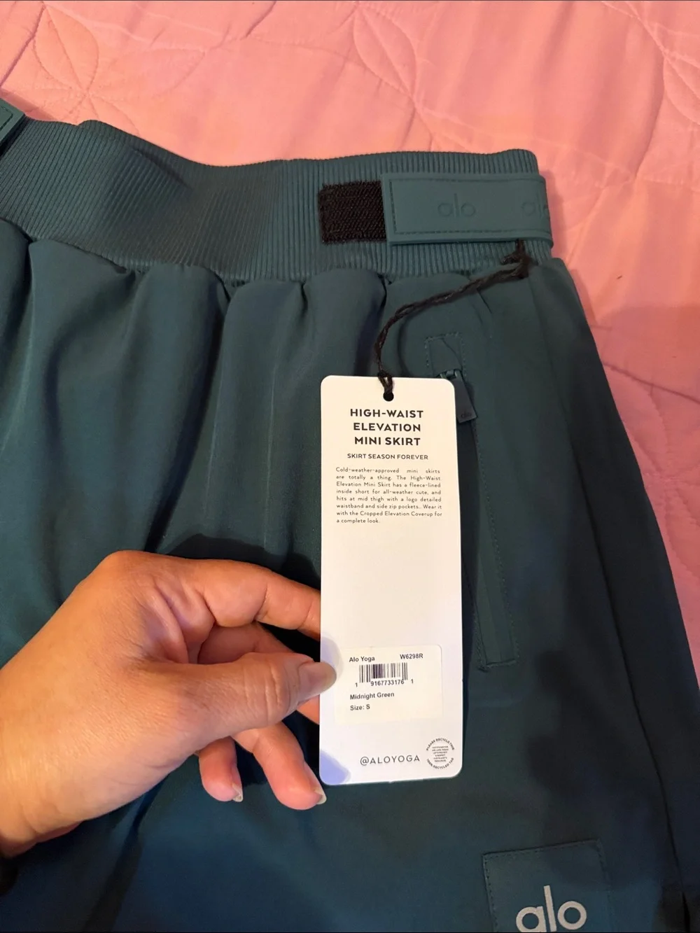 ALO Yoga High-Waist Mini Skirt in Deep Teal